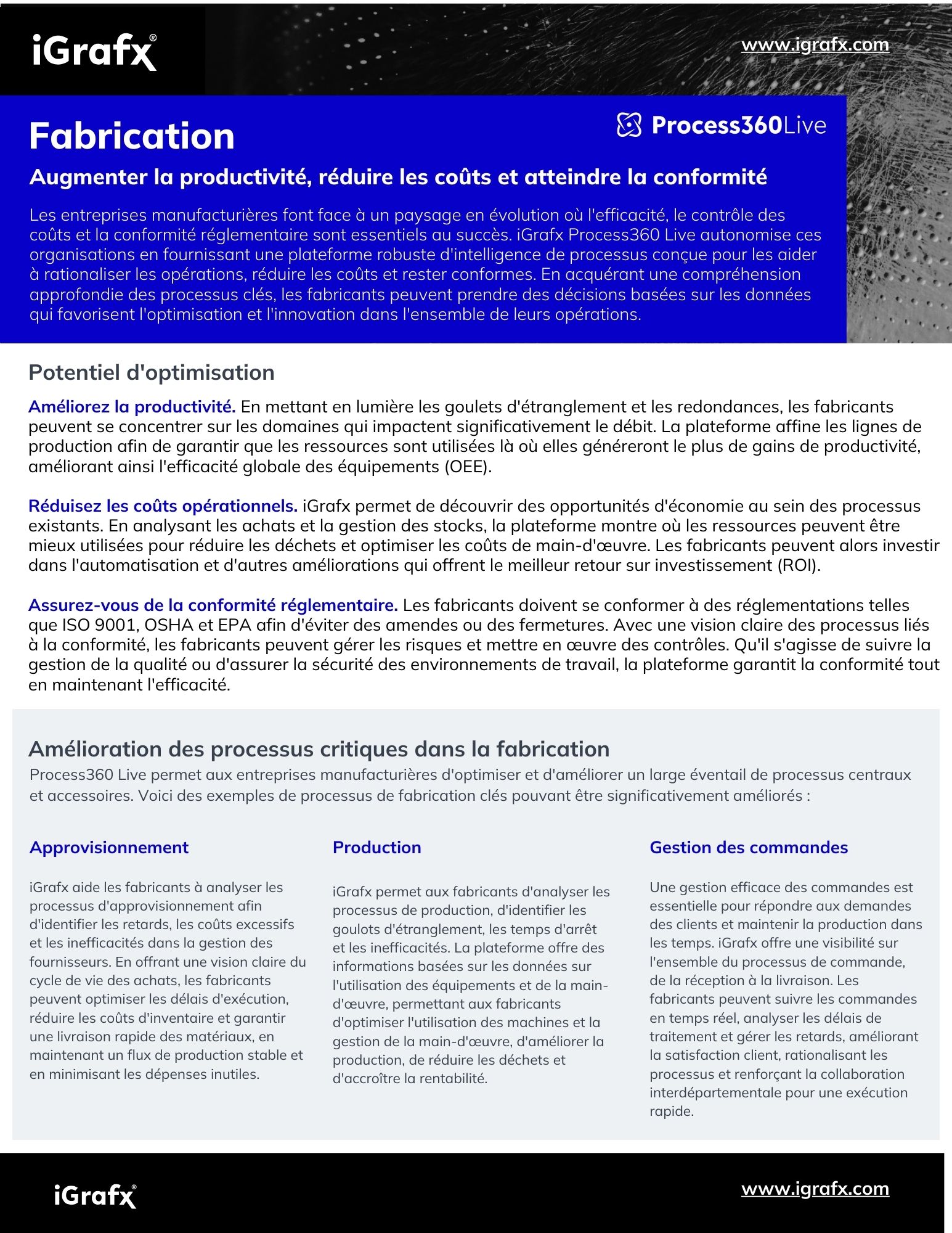 Manufacturing Datasheet - FR